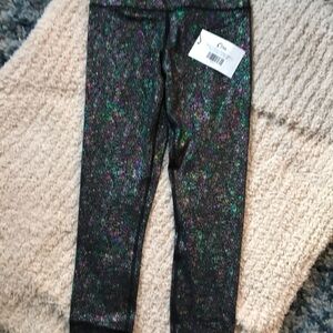 ZYIA Black and Multicolor Kids Leggings